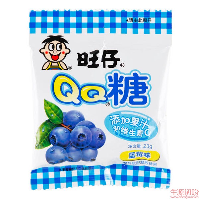 旺仔qq糖(蓝梅味)23g 包
