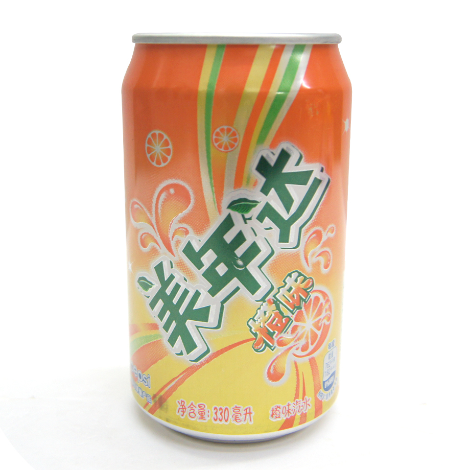美年达香橙味饮料 330ml/罐