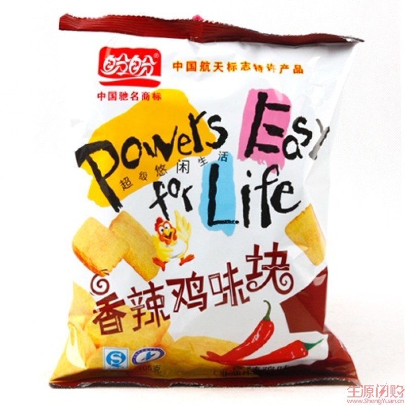 盼盼麦香薯片香辣鸡味块105g/包