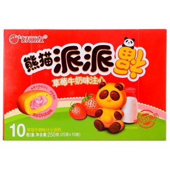 好丽友10p(草莓味)熊猫派派 250g/包