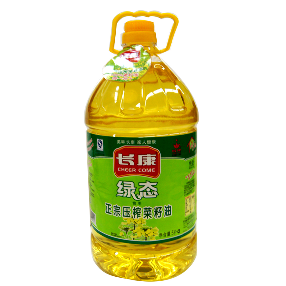 工艺 压榨包装 瓶装规格 5l品牌 长康名称 正宗菜籽油(真洽香.