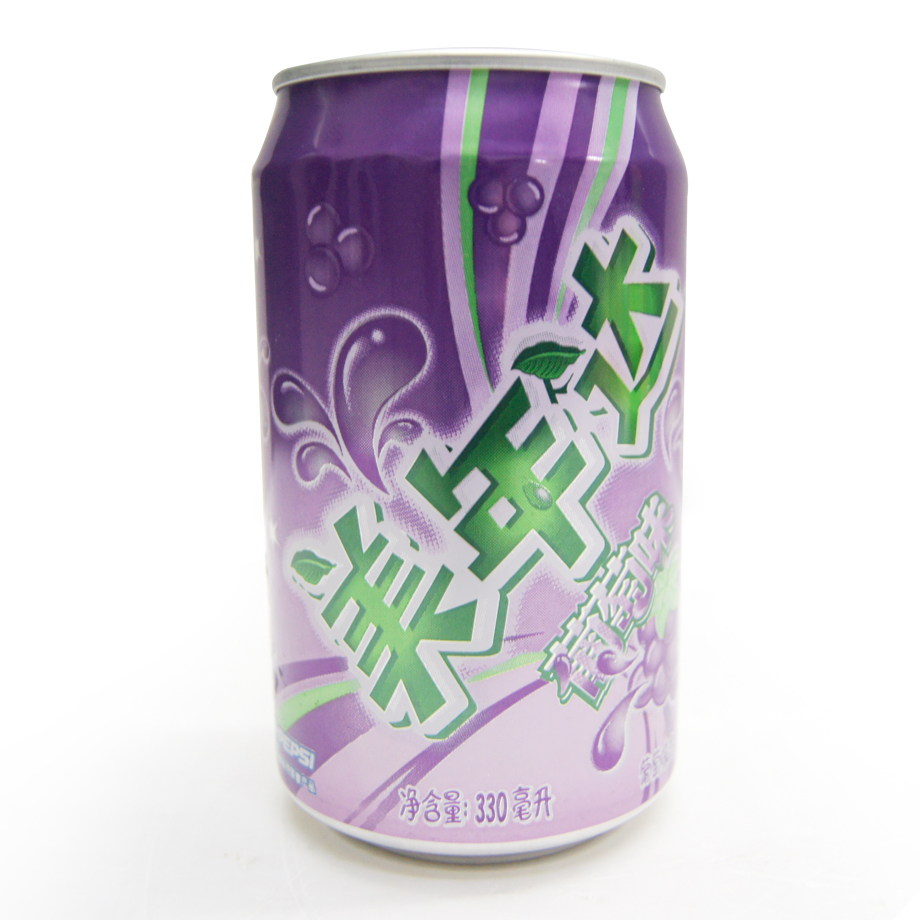 美年达葡萄味汽水 330ml(罐)