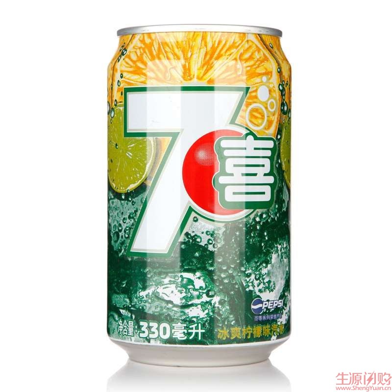 七喜柠檬汽水〔330ml/罐