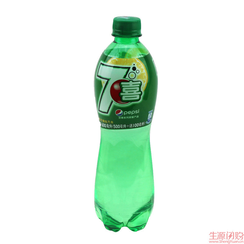 七喜柠檬味 600ml/瓶