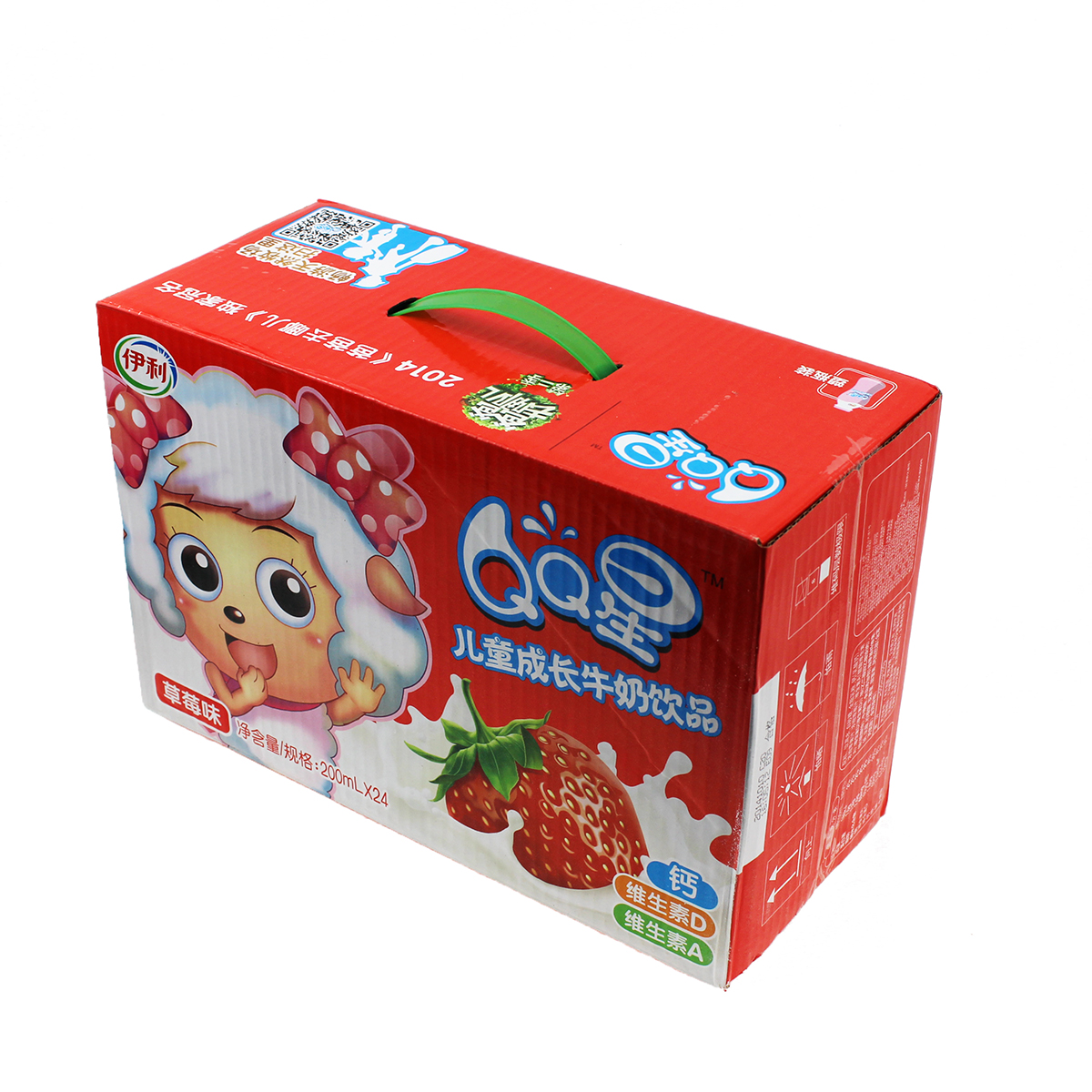 伊利qq星塑瓶乳饮料草莓味