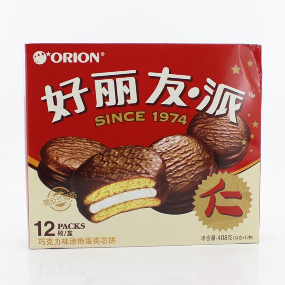 好丽友巧克力派12p 408g/盒