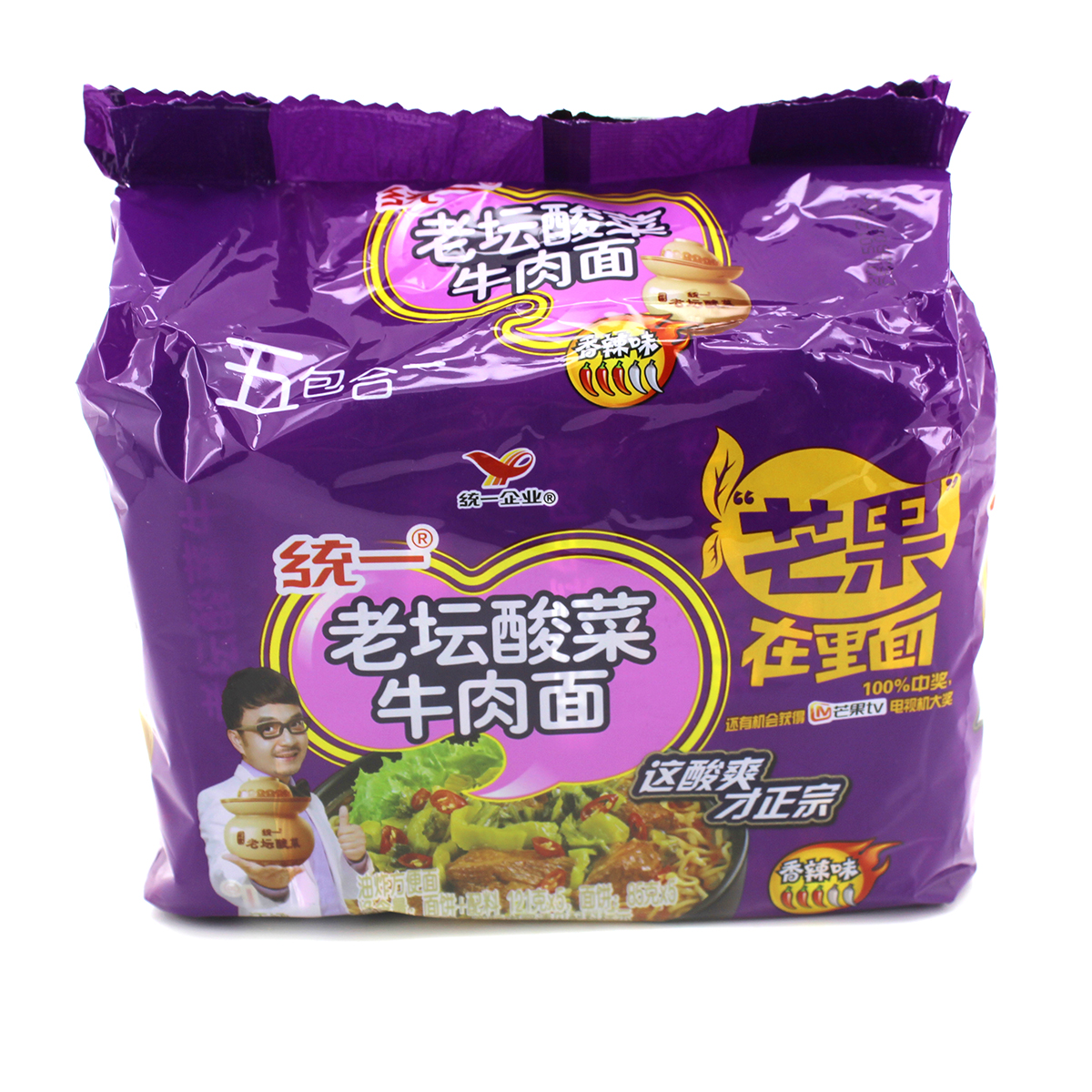 统一100老坛酸菜五包装 121g/包