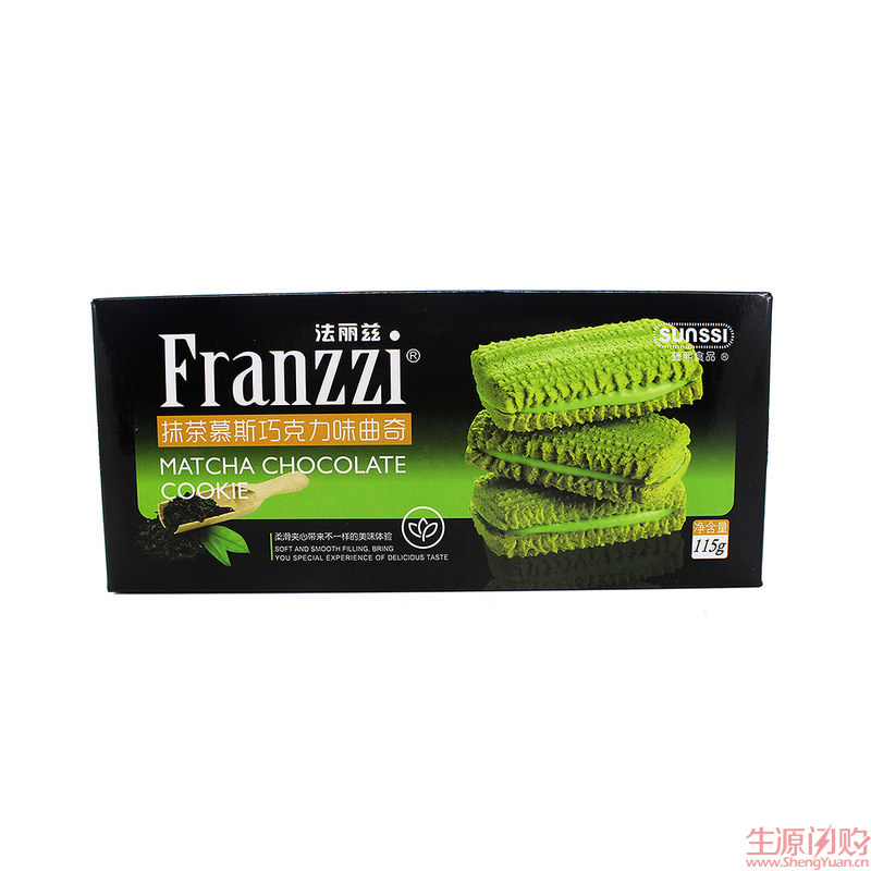 法丽兹抹茶慕斯巧克力味曲奇115g