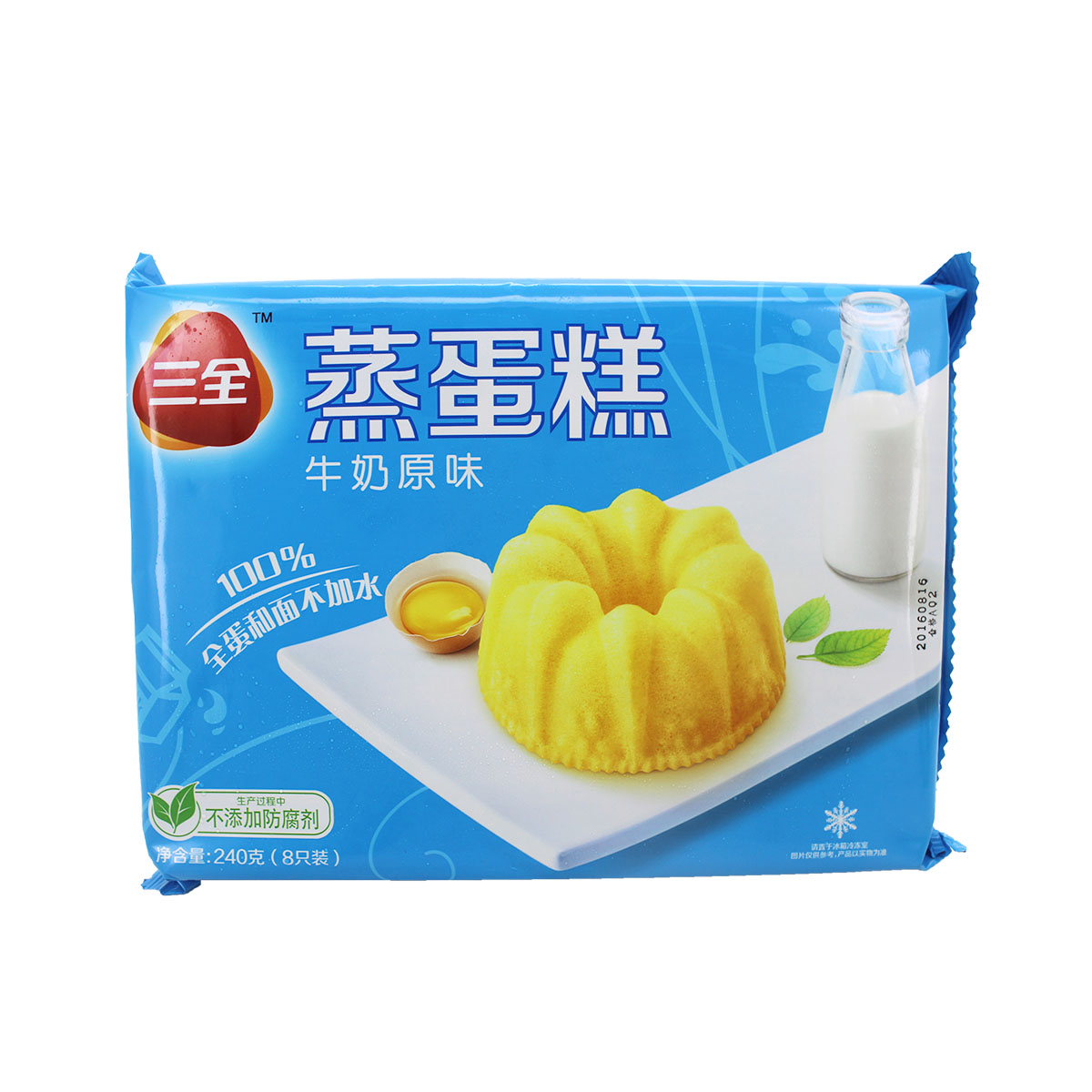 三全牛奶原味蒸蛋糕240g